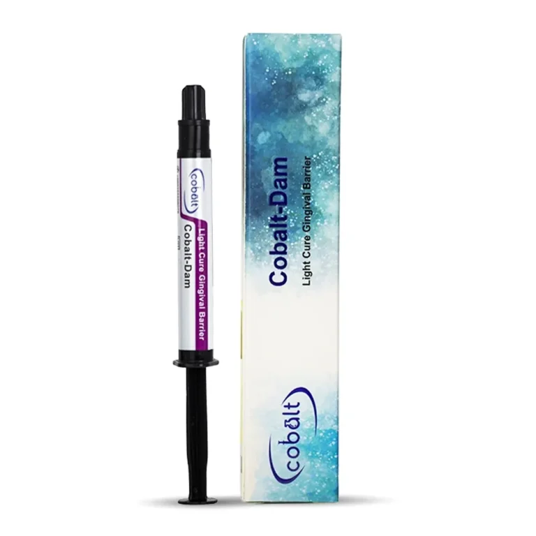 ژل محافظ لثه لایت کیور کبالت در کنار جعبه